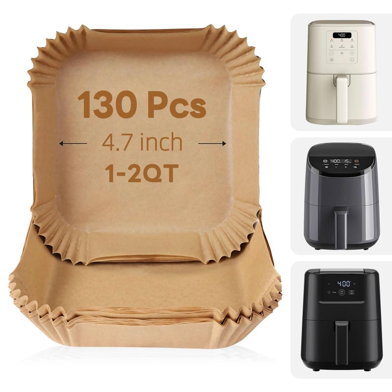 AODPWEN Small Air Fryer Liners Disposable 2 Qt for COSORI 21 Qt Air Fryer Parchment Paper Baking Sheet Mini Air Fryer Liners - Image 2