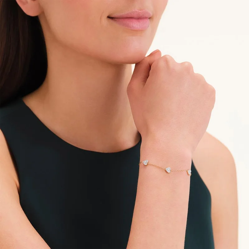 Rosefield  Rosefield 3 Hearts Bracelet Gold - JB3HG-J1278 for Women | Best Price UAE