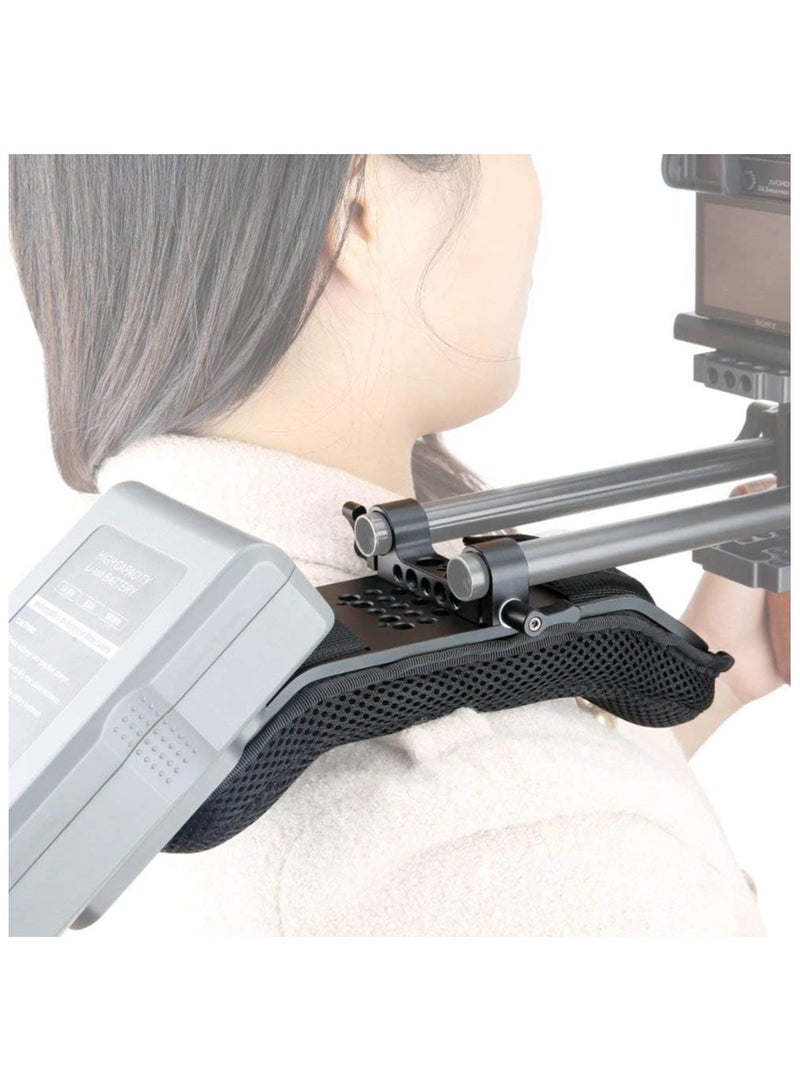 ارواق حامل كتف ثابت/وسادة كتف لكاميرات الفيديو ونظام دعم DV/DC DSLR (15 مم Railblock) - Image 1