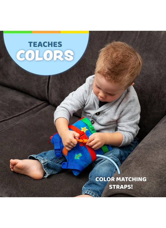 Buckle Toys - Boomer Square Learning Activity Toddler Plane Travel Essential Toy Develop Motor Skills And Problem Solving - Image 1