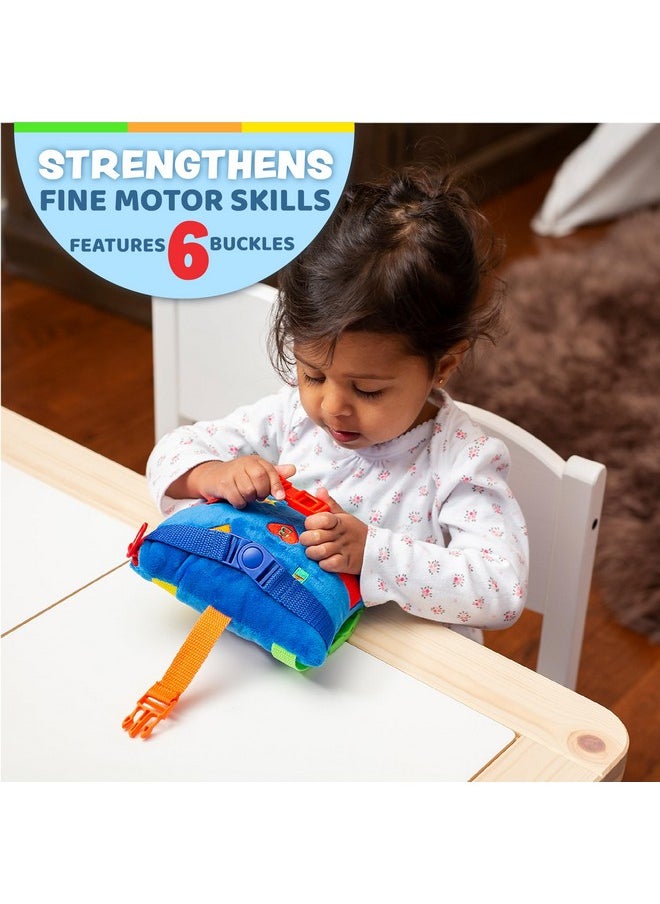 Buckle Toys - Boomer Square Learning Activity Toddler Plane Travel Essential Toy Develop Motor Skills And Problem Solving - Image 1