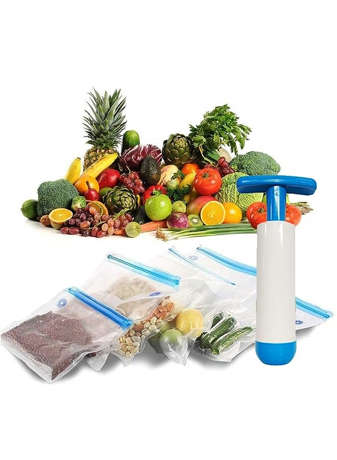 Raxoom Sous Vide Bags 15 Pcs Reusable Vacuum Sealer Bags Zip Lock Bag For Food Storage And Cooking Bpa Free With Pump And 2 Sealing Clips - Image 3