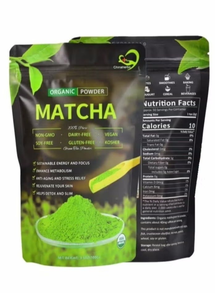 MATCHA Organic Japanese Matcha Powder – Premium Green Tea, 100g - Image 1