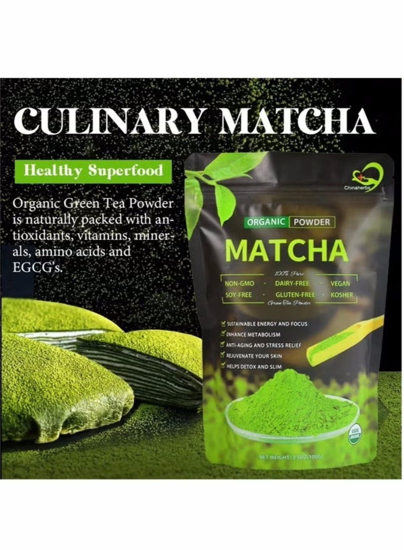 MATCHA Organic Japanese Matcha Powder – Premium Green Tea, 100g - Image 2