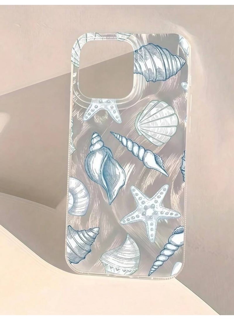 Great Choice Iphone Case Cover For Iphone 13 Pro Max Anti-Slip With Seashell & Starfish Stickers Design - Image 3