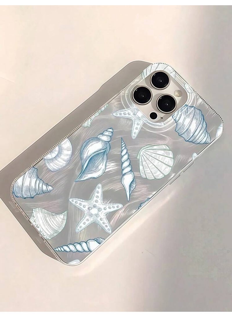 Great Choice Iphone Case Cover For Iphone 13 Pro Max Anti-Slip With Seashell & Starfish Stickers Design - Image 2