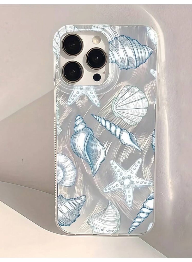 Great Choice Iphone Case Cover For Iphone 13 Pro Max Anti-Slip With Seashell & Starfish Stickers Design - Image 1