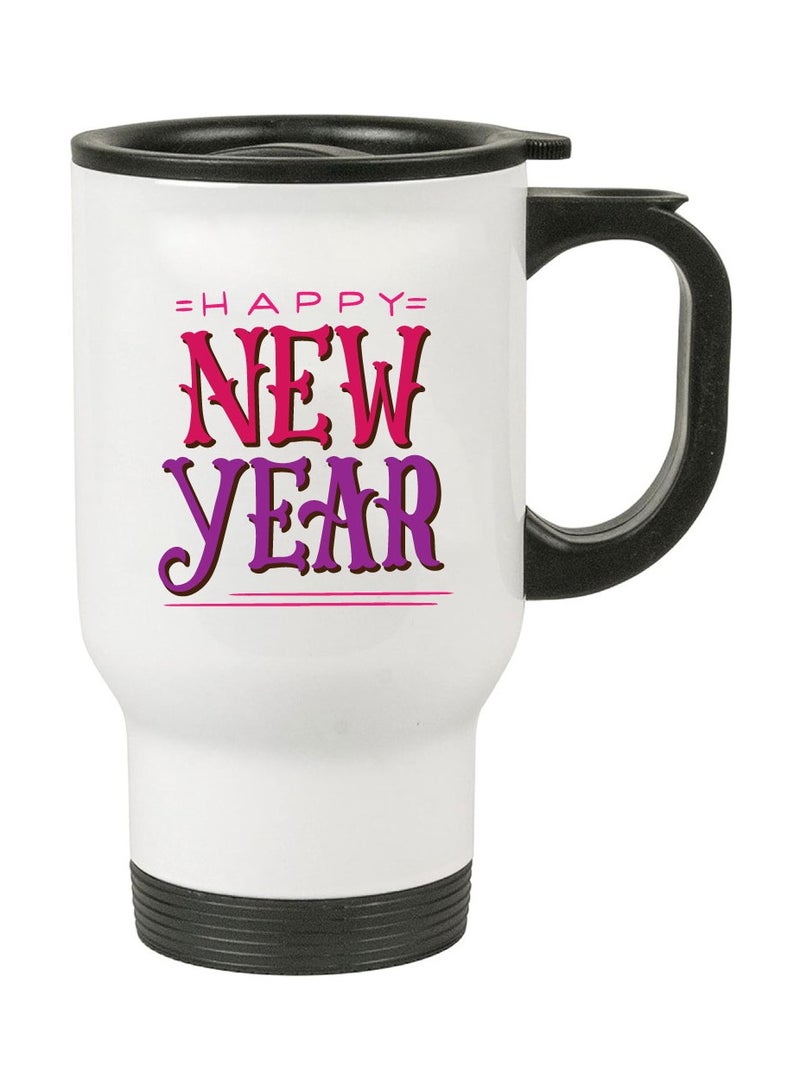 PRINTSHOP4ME Happy New Year Design Printed Travel Mug Suitable Gift for Family and Friends - New Year Theme - New year Decor - Gifts for Special person  - Image 2