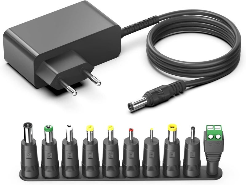 اتش كي واي محول العالمي 24V 1.25A 1A 0.8A 0.5A 24V 30W 24DC شاحن محول 1.2A 850mA 800mA 600mA 500mA كابل شحن مزود طاقة مع 7 مقابس تحويل - Image 1