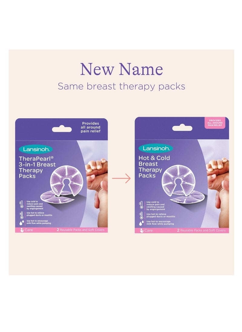 Lansinoh - Lansinoh Breast Therapy Packs with Soft Covers, Hot and Cold Breast Pads, Breastfeeding Essentials for Moms, 2 Pack - Image 1