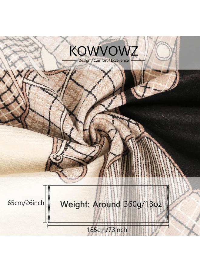 KOWVOWZ Women Pashmina Silky Shawl Wrap Women's Scarf Cashmere Silky Shawl Wrap Open Front Poncho Cape for Evening Dressing Blanket All Occasions, One Size - Image 2