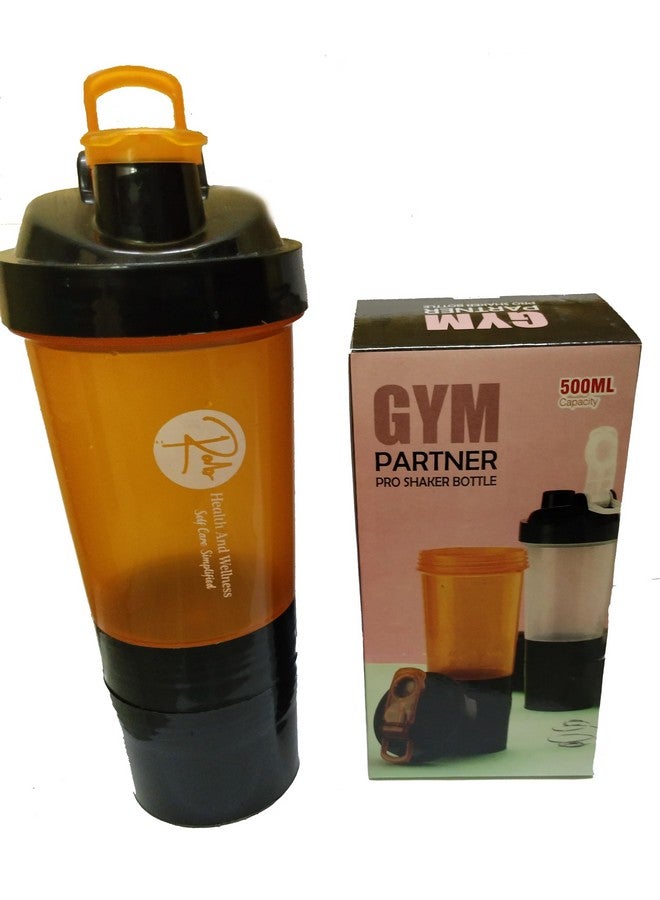Kavin Hub Kavin Hub Shaker Bottles with Steel Whisk Mixer Ball for Smooth Mix & Markings for Workout Supplement Protein Shake Gym Sipper Bottle for Men & Women Gym Fitness Shaker Bottle -500ML  - Image 1
