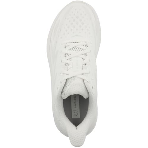 Hoka Women's Clifton 9 Sneaker, White/White, 10.5 - Image 2