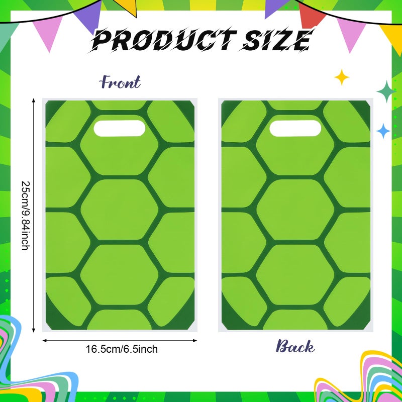 Eccliy 30 Pcs Turtle Goodie Bags Green Party Favors Bags Cartoon Turtle Bag Gift for Theme Party Decorations Goodie Supplies - Image 2
