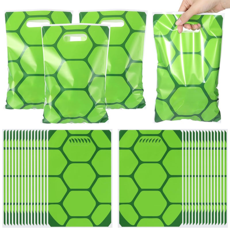 Eccliy 30 Pcs Turtle Goodie Bags Green Party Favors Bags Cartoon Turtle Bag Gift for Theme Party Decorations Goodie Supplies - Image 1