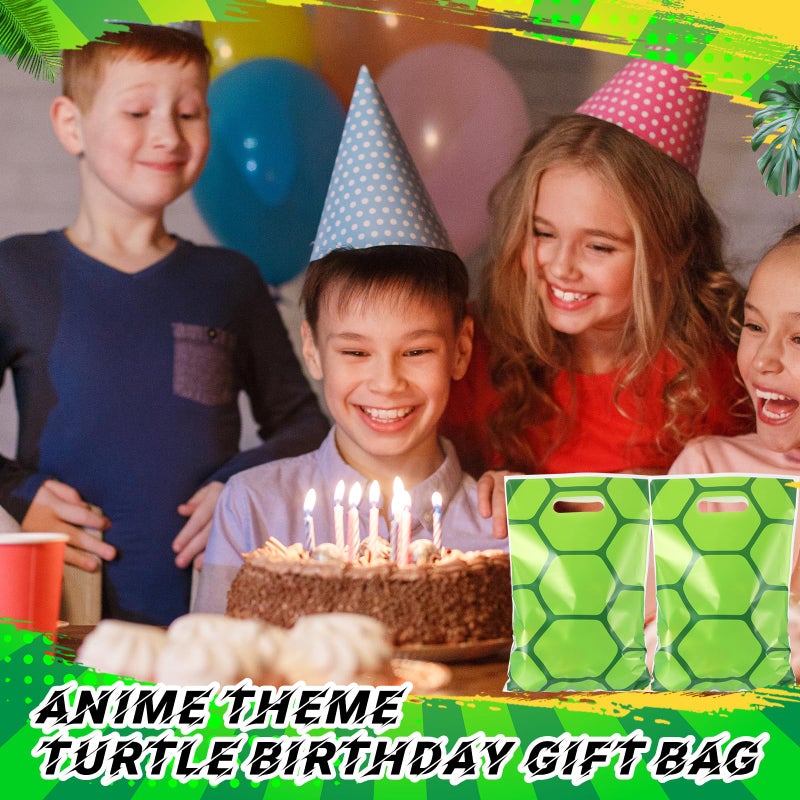 Eccliy 30 Pcs Turtle Goodie Bags Green Party Favors Bags Cartoon Turtle Bag Gift for Theme Party Decorations Goodie Supplies - Image 5