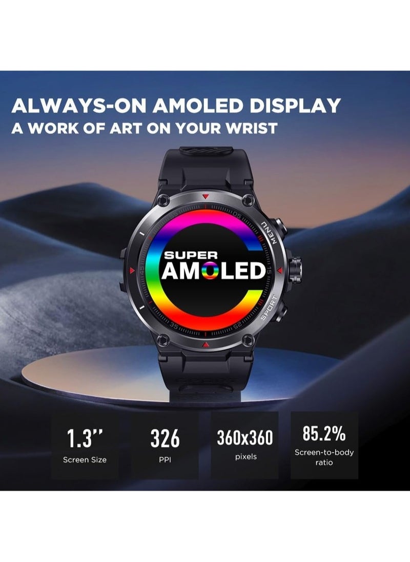 Zeblaze Zeblaze Stratos 2 Smart Sports Watch 1.3 Full-touch Screen 360 * 360 High Resolution 4-Satellite/3-Mode GPS 24H Health Monitor 25-day Endurance 5ATM  - Image 3