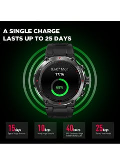 زيبليز ساعة Zeblaze Stratos 2 الرياضية الذكية 1.3 شاشة تعمل باللمس الكامل 360 * 360 دقة عالية 4 أقمار صناعية / 3 أوضاع GPS 24H مراقبة الصحة 25 يومًا التحمل 5ATM  - Image 5