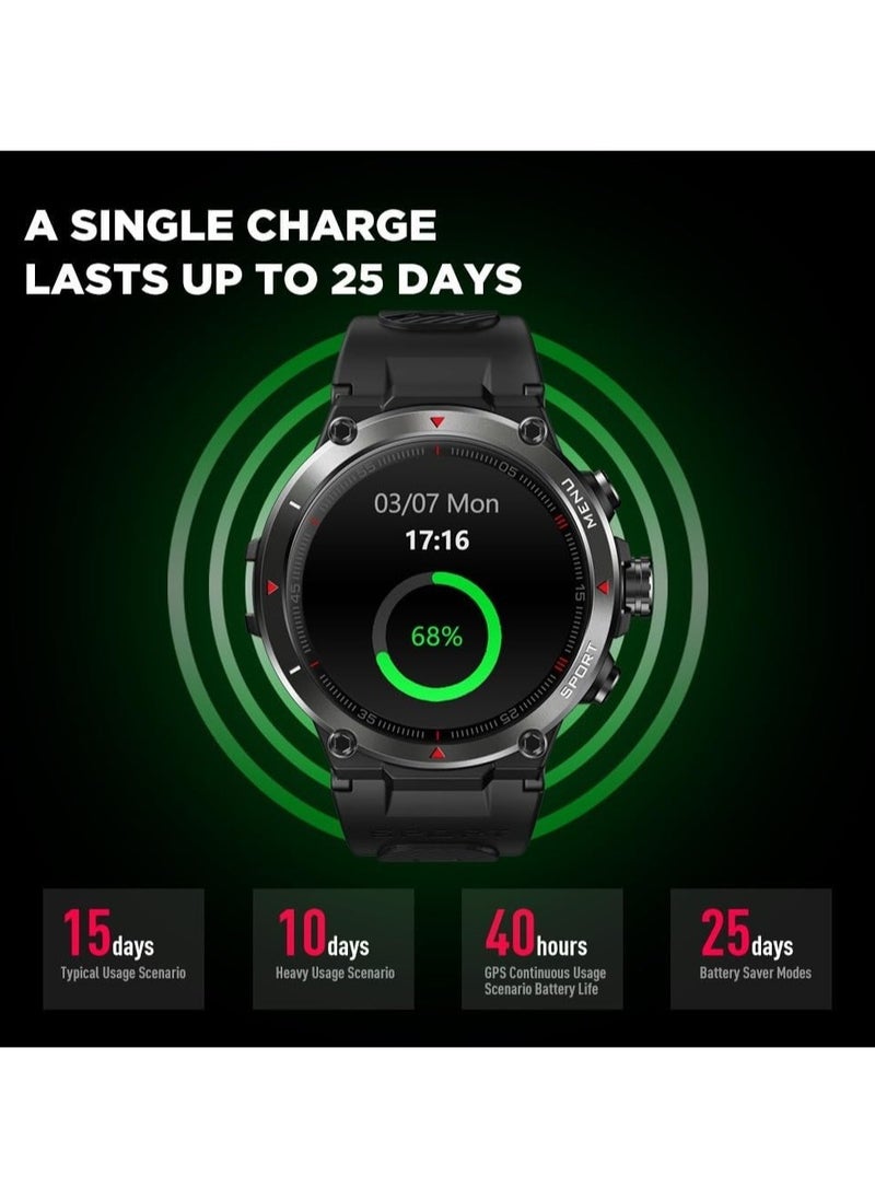 Zeblaze Zeblaze Stratos 2 Smart Sports Watch 1.3 Full-touch Screen 360 * 360 High Resolution 4-Satellite/3-Mode GPS 24H Health Monitor 25-day Endurance 5ATM  - Image 5