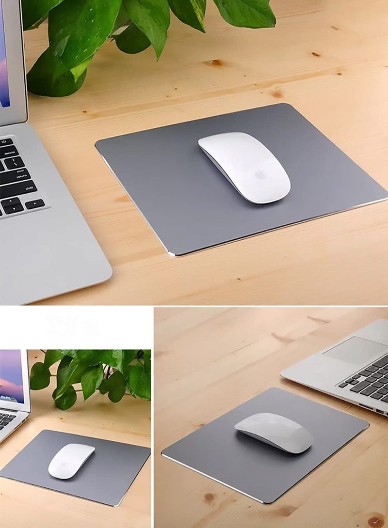 Y&D Aluminum Mouse Pad, Double-Sided Mousepad Smooth Ultra-Thin Waterproof. Suitable for Office, Games, Fast Precise Control Laptop Gray, 8.7x7.1in  - Image 3