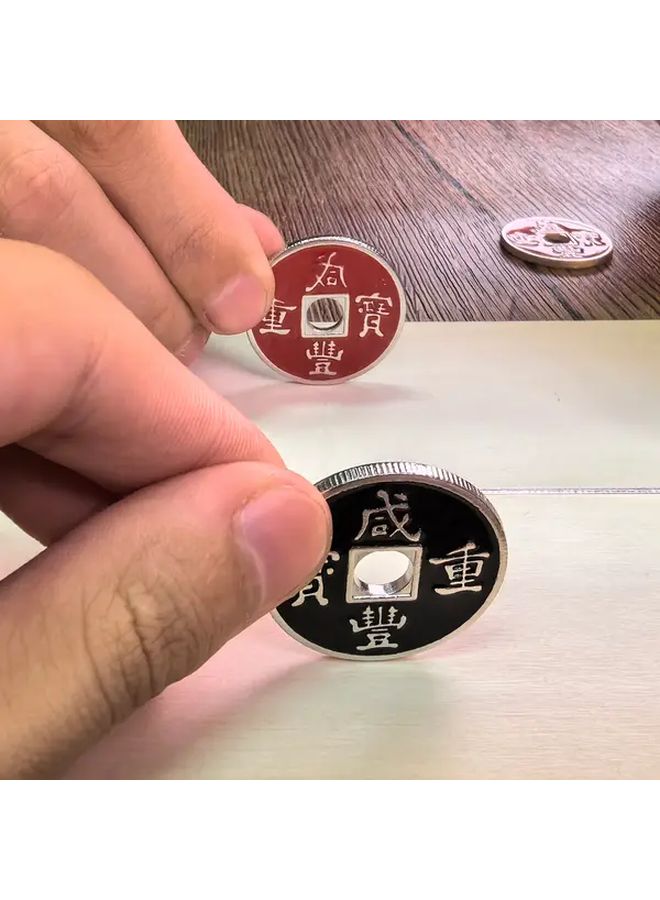 Black Coin Shell Magic Jumping Coin Double Sided Transformation Magic Trick For Party Performance - Image 4