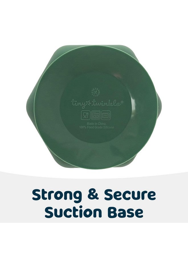 Tiny Twinkle Silicone Suction Bowl with Lid for Baby and Toddler - 100% Silicone - BPA Free - Microwave Safe - Suction Bowls For Baby, Snack Containers For Toddlers (Olive) - Image 5