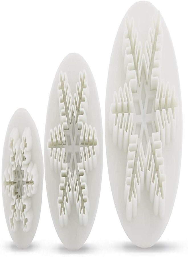 Baking Set Snowflake Cookie Cutter Set - Cake Decorating Mold Fondant Plunger Tool, Christmas Cutters Stamp Shaped as Snowflakes, Holiday Cookie Molds Stamps, Frozen Cake Candy & Cupcake Decorations - Image 4