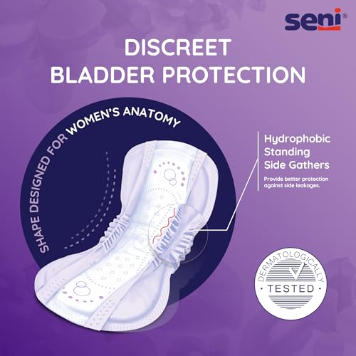 Seni Lady Premium maximum long Bladder Control Pads - 30 pcs, Fully Breathable | Travel Friendly | Incontinence Protection | Absorbent | Skin-Friendly | Discreet & Comfortable - Image 3