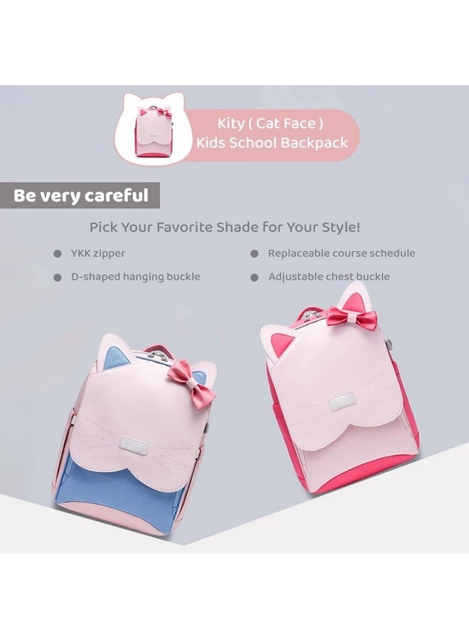 StarAndDaisy Kids Cute Kitty BackPacks/Back Packs for Boys & Girls, Ultralight & Stylish Waterproof School/Travel/Picnic Cat Face Bags for Children (Pink & Red) - Image 5