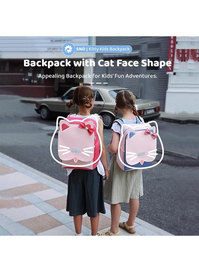 StarAndDaisy Kids Cute Kitty BackPacks/Back Packs for Boys & Girls, Ultralight & Stylish Waterproof School/Travel/Picnic Cat Face Bags for Children (Pink & Red) - Image 2