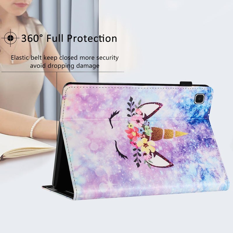 LSPCASA غلاف جهاز لوحي متوافق مع Samsung Galaxy Tab S2 مقاس 9.7 بوصة مع حامل وقشرة واقية - نمر ملون - Image 3