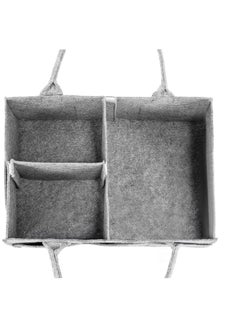BLOOMING TIME Baby Diaper Caddy Organizer Basket Portable Storage Bin Large Nursery Bag, Newborn, Grey  - Image 3