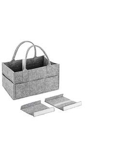 BLOOMING TIME Baby Diaper Caddy Organizer Basket Portable Storage Bin Large Nursery Bag, Newborn, Grey  - Image 2