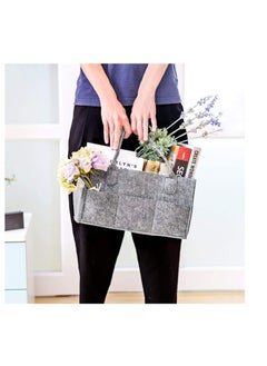 BLOOMING TIME Baby Diaper Caddy Organizer Basket Portable Storage Bin Large Nursery Bag, Newborn, Grey  - Image 5
