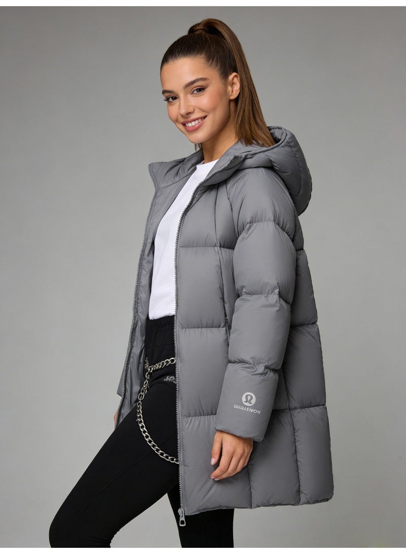 لولوليمون Lululemon Longline Cotton Jacket - Unisex Warm Winter Coat, Quilted Design, Zipper Pocket, Extremely Warm and Lightweight, Super Soft - Image 3