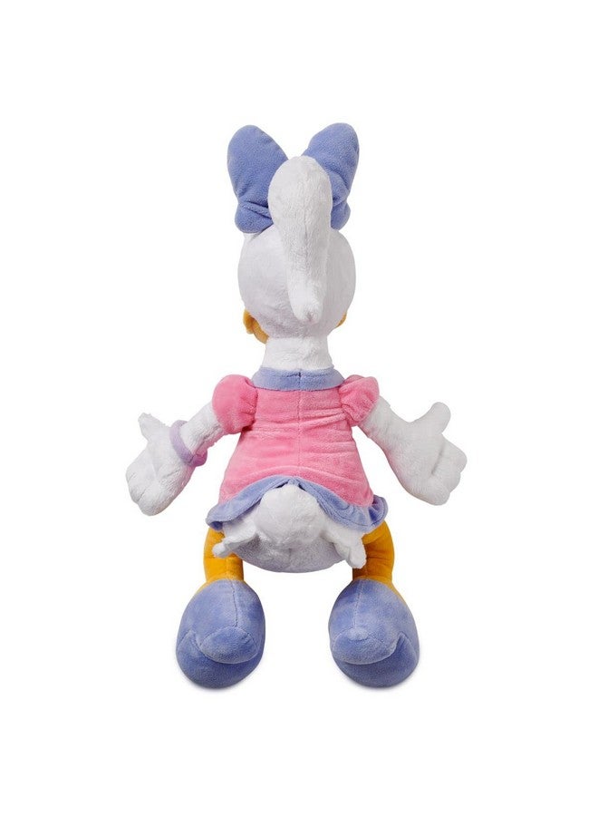 Disney store دميّة ديزي داك متوسطة الحجم من متجر ديزني الرسمي للأطفال، شخصية محبوبة بقوام ناعم وتفاصيل مطرزة بفستان وردي وبنفسجي، دمية ديزني مناسبة لجميع الأعمار. - Image 5