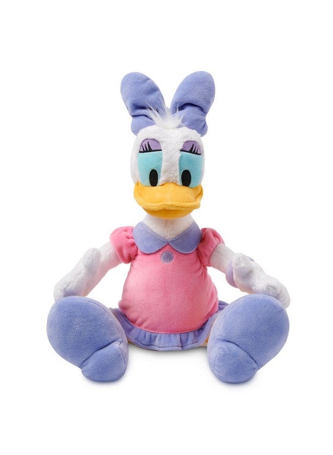 Disney store دميّة ديزي داك متوسطة الحجم من متجر ديزني الرسمي للأطفال، شخصية محبوبة بقوام ناعم وتفاصيل مطرزة بفستان وردي وبنفسجي، دمية ديزني مناسبة لجميع الأعمار. - Image 3