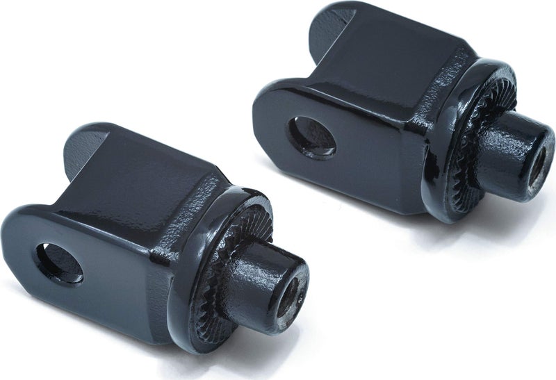 Kuryakyn 8863 Splined Male Mount Peg Adapters for Front Footpegs and Floorboards: 1996-2018 Honda Motorcycles, Gloss Black, 1 Pair