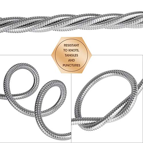 BEAULIFE 304 Stainless Steel Metal Garden Hose 25 Feet with Brass Garden Hose Nozzle Flexible, Portable & Lightweight Kink Free Garden Water Outdoor Hose - Image 4