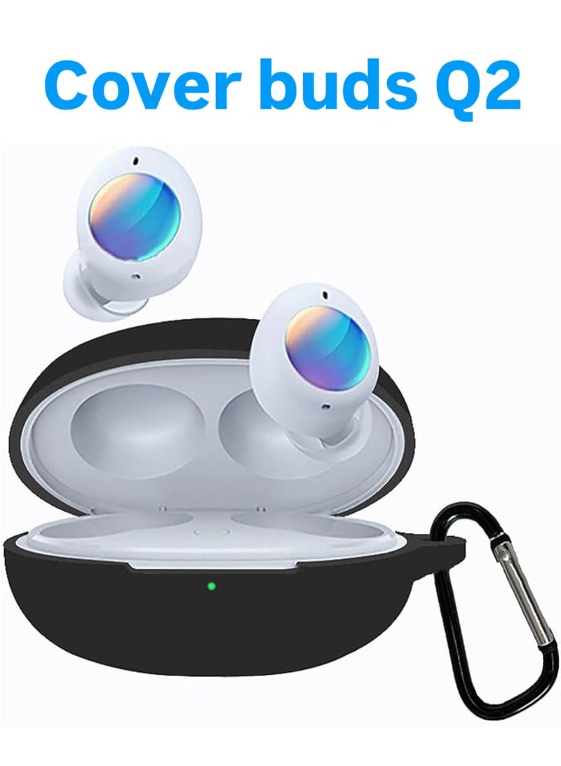 حافظة سيليكون لسماعه ريلمي بودز Q2 - أسود - Image 1