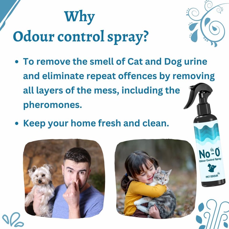 No-O رذاذ التحكم في الروائح 200 مل | عطر مائي | معطر منطقة الحيوانات الأليفة | مزيل روائح الحيوانات الأليفة | مزيل البول والروائح الكريهة (200 مل، رذاذ) - Image 3