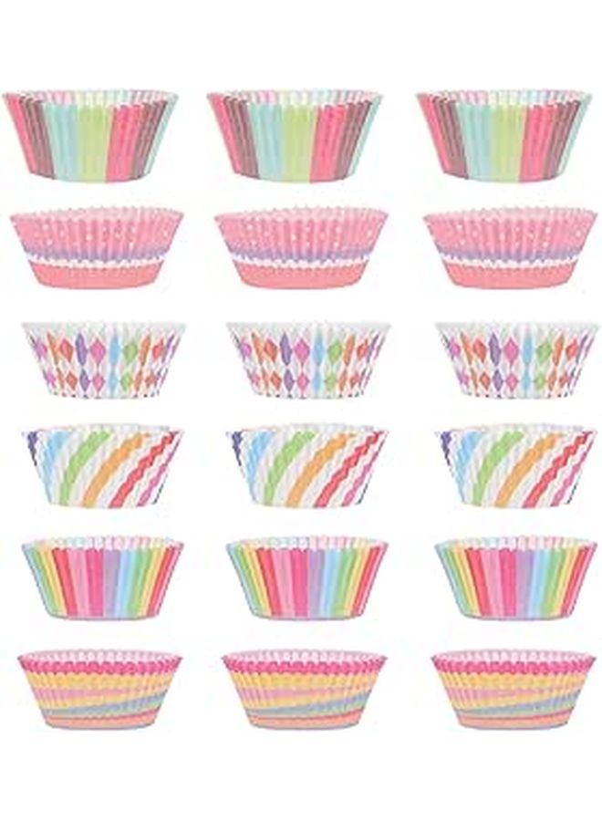 600pcs Mini Cupcake Liners Greaseproof Paper Baking Cups 6 Sizes Set For Kitchen Party - Image 1