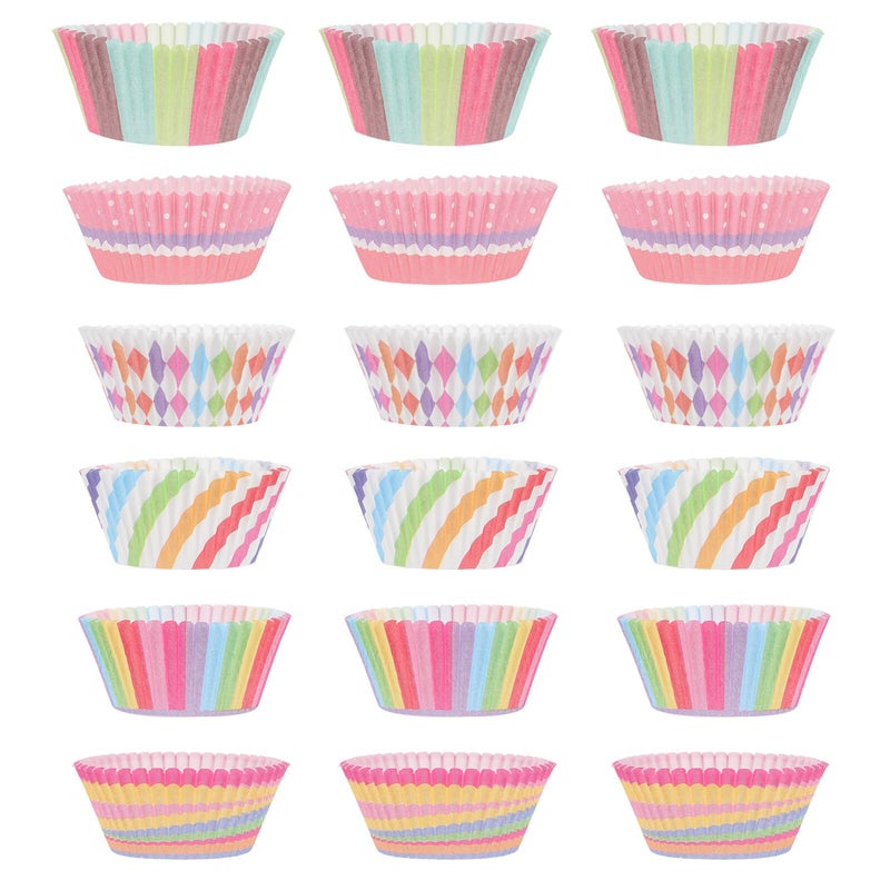 600pcs Mini Cupcake Liners Greaseproof Paper Baking Cups 6 Sizes Set For Kitchen Party - Image 2