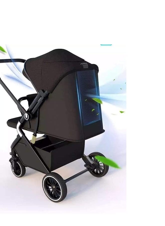 umbrella - stroller umbrella flip arm x7 high quality -black - Image 1