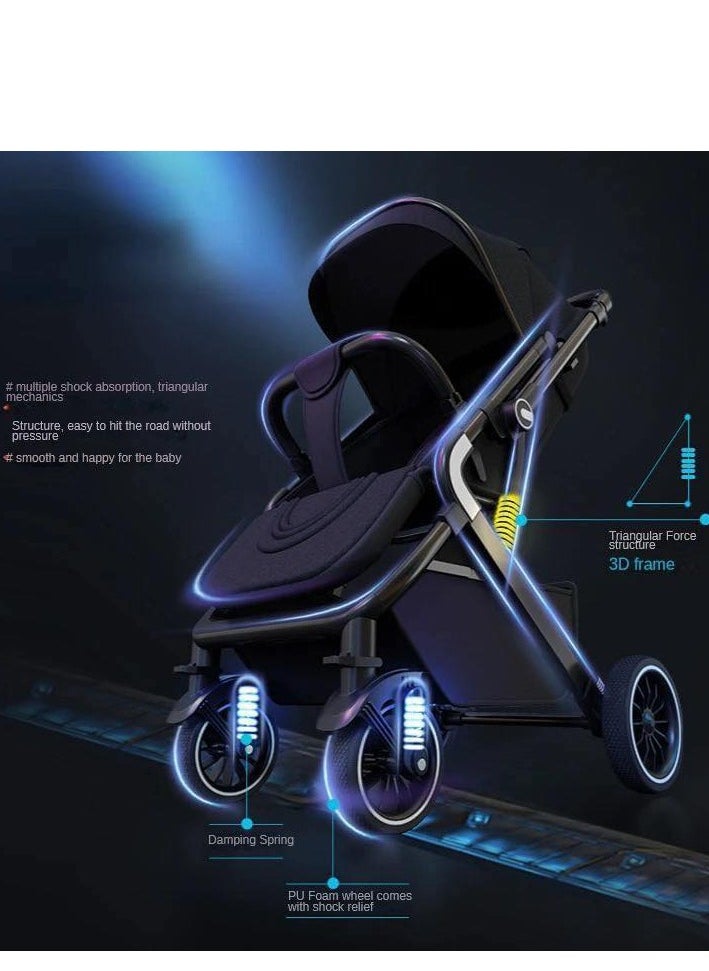 umbrella - stroller umbrella flip arm x7 high quality -black - Image 1