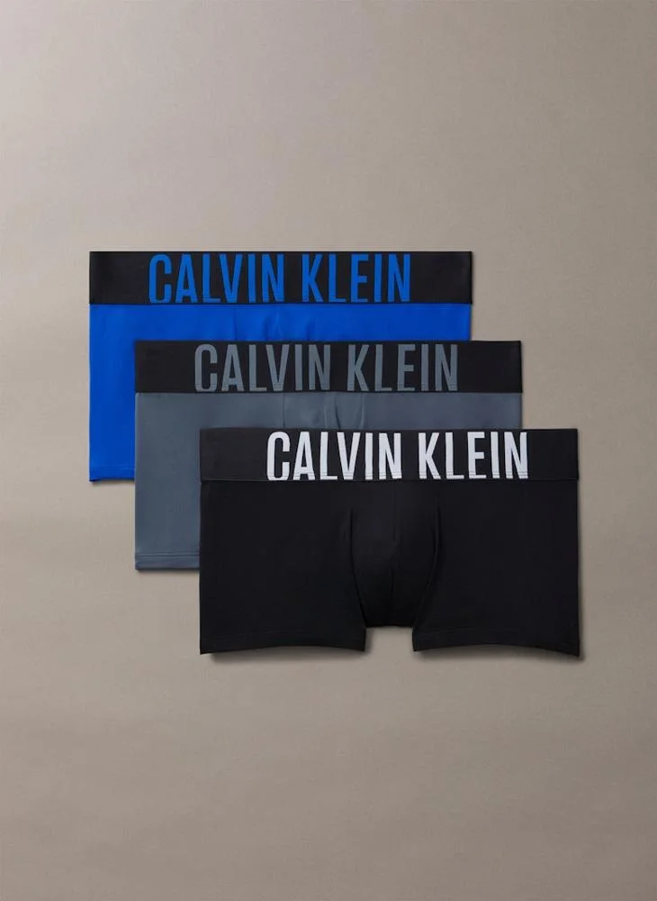 CALVIN KLEIN 3 Pack Low Rise Trunks - Intense Power Micro
