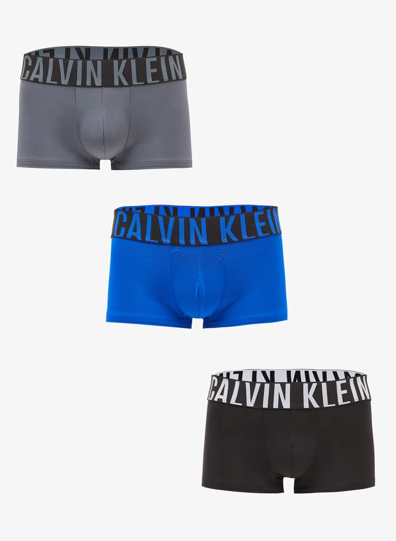 كالفن كلاين 3 Pack Low Rise Trunks - Intense Power Micro