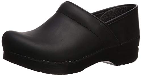 Dansko Women’s Professional Slip-On Clogs –Rocker Sole and Arch Support for Comfort-Ideal for Nursing, Food Service, Healthcare Black Oiled 5.5-6 M US - Image 1