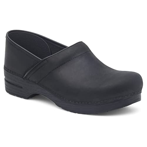 Dansko Women’s Professional Slip-On Clogs –Rocker Sole and Arch Support for Comfort-Ideal for Nursing, Food Service, Healthcare Black Oiled 5.5-6 M US - Image 2