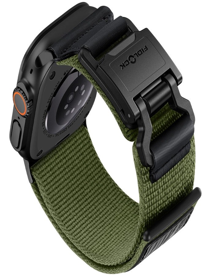 Bandletic سوار Bandletic متوافق مع ساعة Apple Watch Ultra 2 للرجال، سوار رياضي ناعم ومرن من النايلون المضفر مع مشبك مغناطيسي Fidlock لساعات iWatch Ultra مقاس 49 مم، وسلسلة 11/10 مقاس 46 مم، وسلسلة 9/8/7 مقاس 45 مم، وسلسلة SE/6/5/4 مقاس 44 مم - Image 1